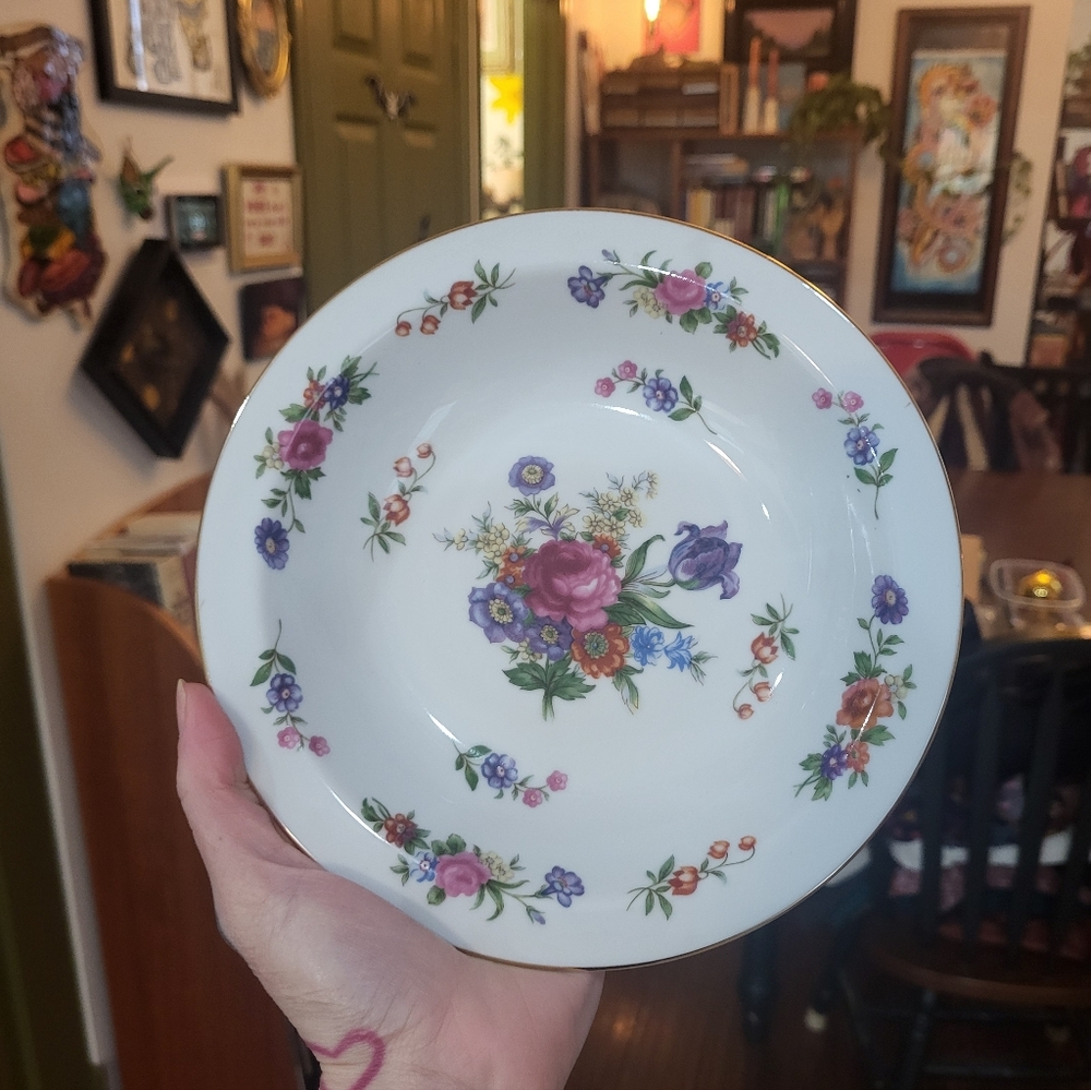 Vintage Rose Floral Catchall Dish